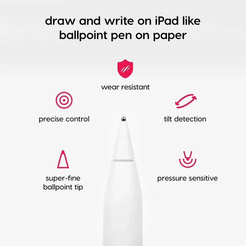 Astropad Rock Paper Pencil v3.0 – Paper Screen Protector for iPad Pro 12.9 inch (Gen 3-6) + Apple Pencil Tips Replacement 2 Pack – Compatible with Apple Pencil 1st/2nd Gens and Pencil Pro - Image 4