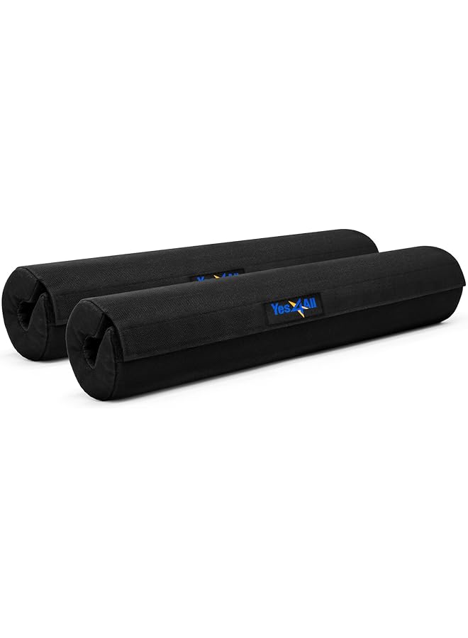Yes4All Barbell Pad Gym Foam Bar Nylon Cover For Hip Thrust Squat Weightlifting Extra Thick Cushion Olympic Lifting Velcro Straps Padded Shoulder Accessories For Home Gym  - Image 1