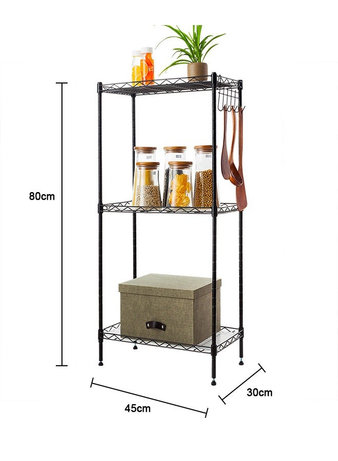 Multifunctional Kitchen Rack Detachable 3-Layer Fruit And Vegetable Storage Rack Living Room Bathroom Storage Rack - Image 2