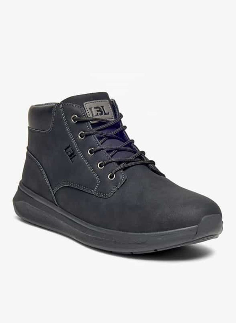 LBL by Shoexpress Panelled Lace-Up Ankle Boots - Image 3