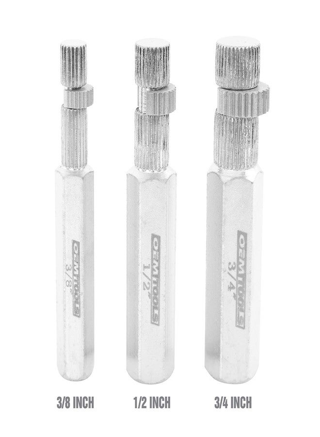 OEMTOOLS 25441 Internal Pipe Extractor Set, Ideal for Plumbing and HVAC, Constructed with Durable Steel, Variety of Extractors for 3/8 inch, 1/2 inch, and 3/4 inch Pipes, Easy Pipe Removal - Image 2