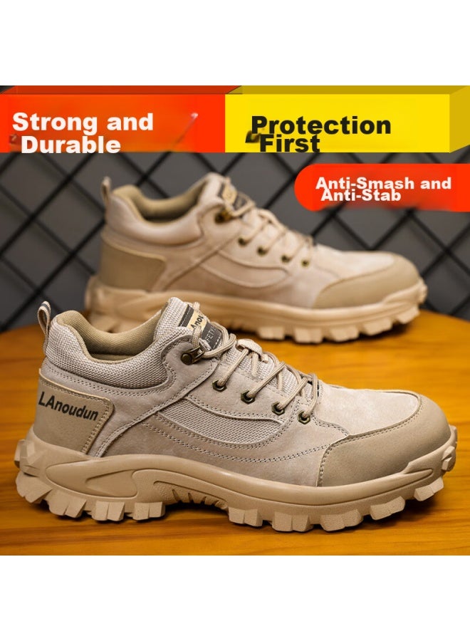 Blue Gull Shield Blue Owl Shield Safety Shoes For Men, Winter Season, Non-Slip, Anti-Smashing, Puncture-Resistant, Steel Toe Cap, Safety Work Welding Functional Shoes D1122N Size 40 - Image 5