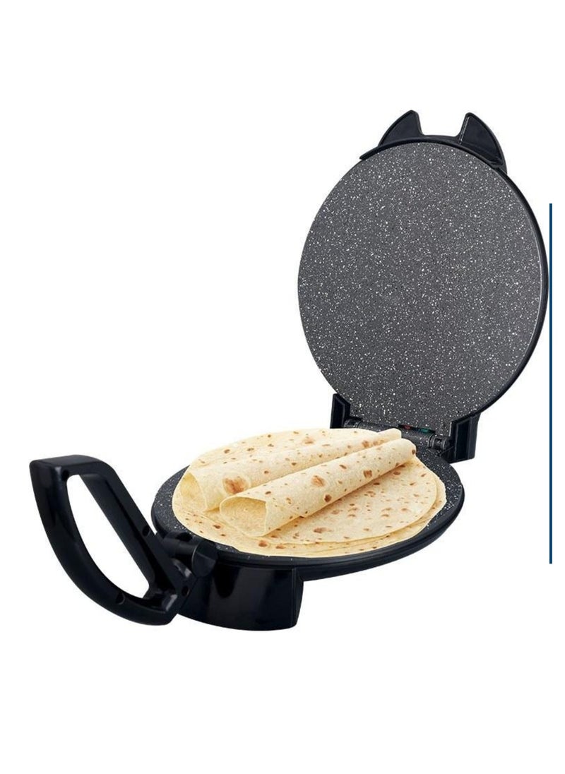 Generic - MATSU 10-Inch Electric Roti Maker – 1200W Non-Stick Chapati Press with Durable Stainless Steel Body, Adjustable Temperature Control for Perfect Flatbreads, Dual Indicator Lights, Safety Lock, Easy Cleaning, Compact Design – 220-240V Home Kitchen Appliance - Image 1