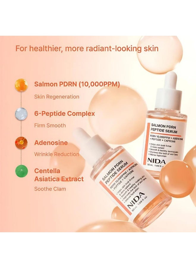 NIDA SALMON PDRN Peptide Facial Serum, Deep Hydrating Firming Salmon DNA Skin Repair Essence, Anti-Aging Wrinkle Reducing Serum for Dry Sensitive Skin - Image 4