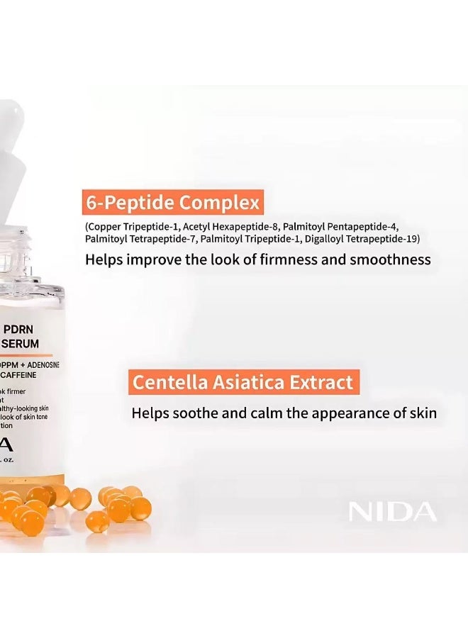 NIDA SALMON PDRN Peptide Facial Serum, Deep Hydrating Firming Salmon DNA Skin Repair Essence, Anti-Aging Wrinkle Reducing Serum for Dry Sensitive Skin - Image 3