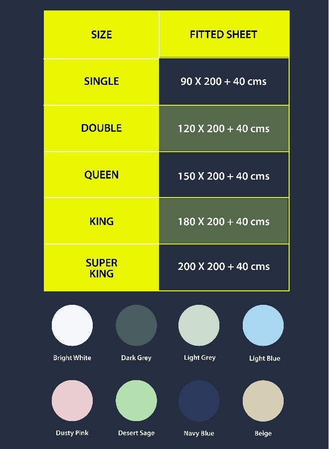 Noon East King Size Fitted Sheet | Soft 400TC Sateen Cotton Material | Sky Blue Color | 1 Fitted Sheet 180 X 200 Cm With 40 Cm Deep Pocket| Suitable For King Size Mattress - Image 3