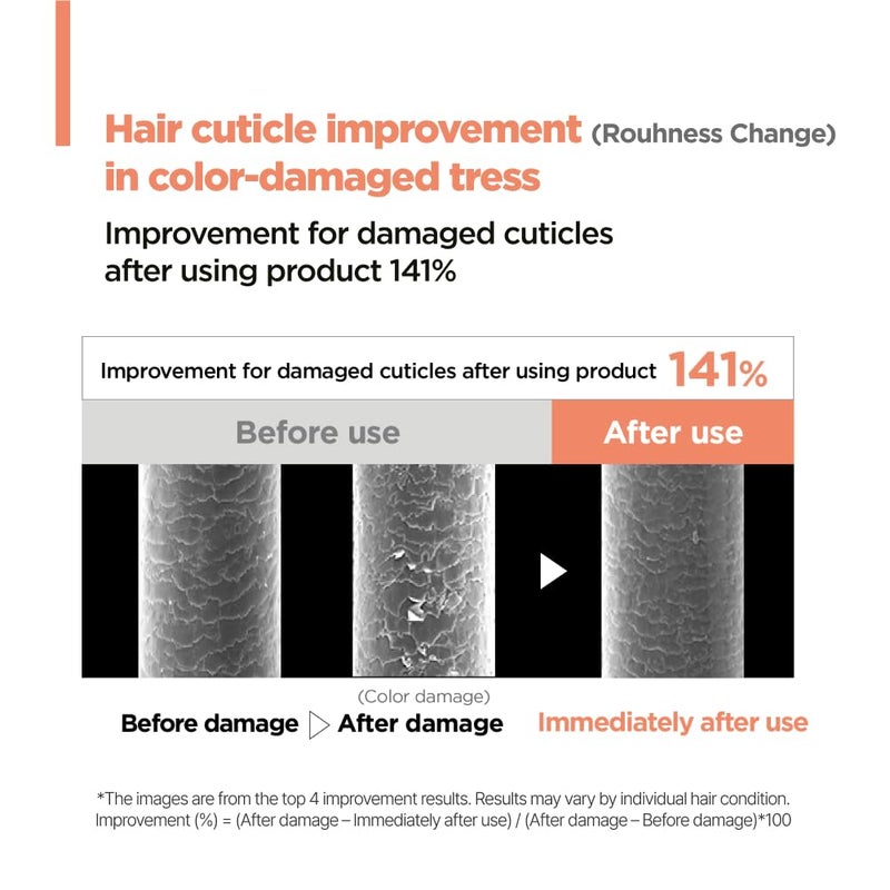 amos PROFESSIONAL علاج بروتين سيكا الاحترافي من أموس لتركه في الشعر | بلسم عميق مضاد للتجاعيد للأطراف المتقصفة والتكسر | 5.0 أونصة سائلة - Image 5