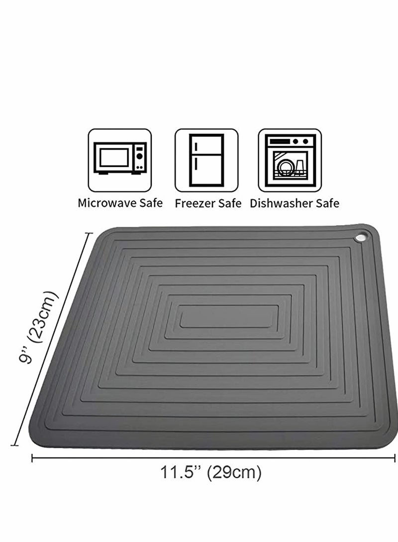 Excefore حصائر trivets سيليكون للأطباق، حوامل أواني سيليكون مقاومة للحرارة، وسادات ساخنة كبيرة لطاولة المطبخ - 12" × 9" trivets للأواني والمقالي مجموعة من 2 - Image 3