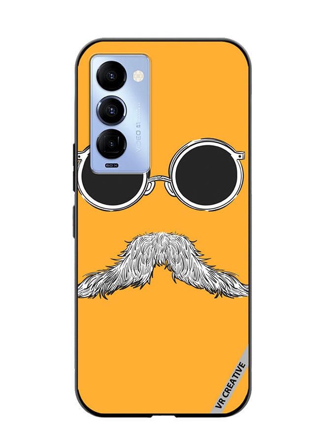 VR CREATIVE Protective Case Cover For Tecno Camon 18/18 P Baba Mustaches Design Multicolour - Image 1