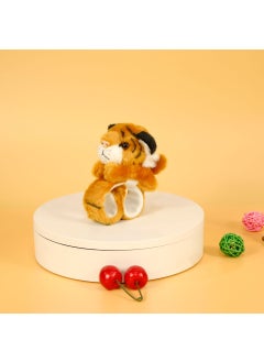 Cute Tiger Plush Toy Leopard Print Doll Snap Ring Creative Bracelet Childrens Wrist Accessories Zoo GiftsHuang Hu Huang Hu