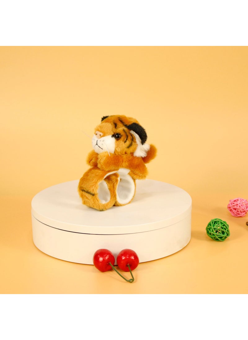 Generic - Cute Tiger Plush Toy Leopard Print Doll Snap Ring Creative Bracelet Childrens Wrist Accessories Zoo GiftsHuang Hu Huang Hu - Image 1