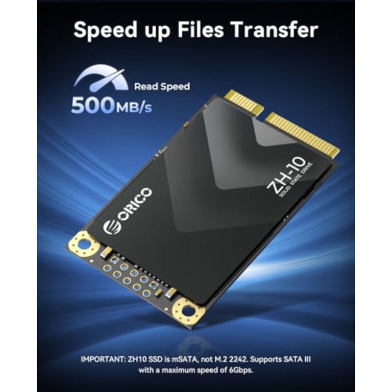 mSATA SSD, SATA III 6Gbps 3D NAND محرك أقراص الحالة الصلبة الداخلي لأجهزة الكمبيوتر المحمولة Ultrabooks Desktop-ZH10 - Image 2