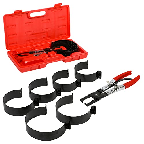 ARES 15092 – Master Piston Ring Compressor Kit – Heavy Duty Stamped Steel Construction for Strong and Secure Band Compression - Piston Size Coverage from 2-7/8-Inch to 4-3/8-Inch (73mm to 111mm) - Image 1
