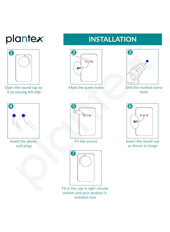 Plantex Metro Platinum Stainless Steel Napkin Ring/Towel Ring/Napkin Holder/Bathroom Accessories - Pack of 1 (Black) - Image 3