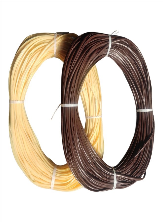 Basket Weaving Wire Roll – Brown & Cream Combo | Flexible Plastic Craft Wire for DIY, Pooja Basket Making & Decorative Art Work (Approx. 200g)