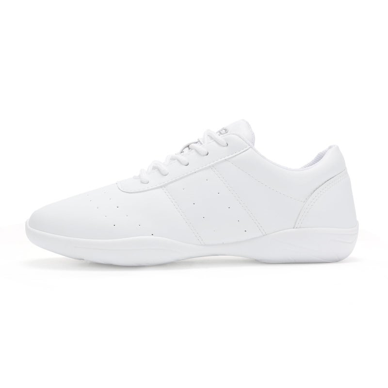 OLORA Girls Cheer Shoes White Cheerleading Dance Sneakers Breathable Lightweight Comfortable for Youth Athletic Training Tennis Sport Dancing Cheerleader Competition US Size 8 - Image 3