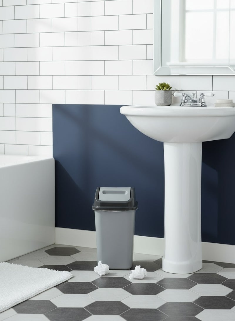 كونسيبت هوم سلة مهملات  مع غطاء متأرجح عصري رمادي 14 لتر - Image 2