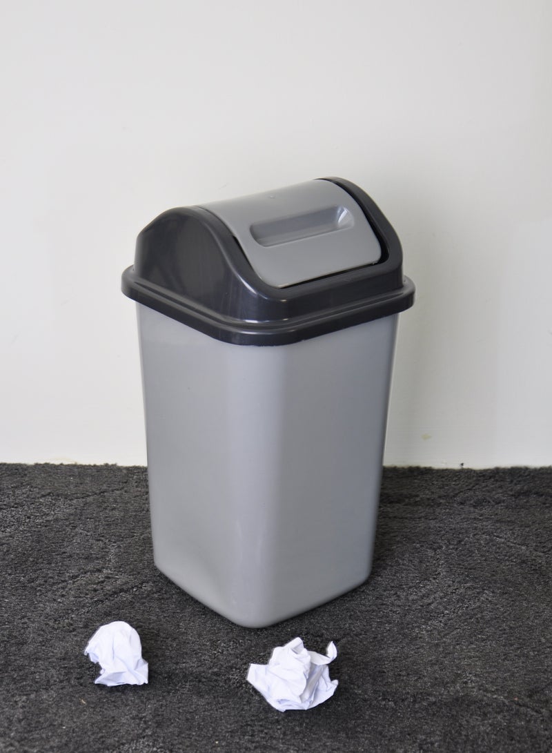 كونسيبت هوم سلة مهملات  مع غطاء متأرجح عصري رمادي 14 لتر - Image 4