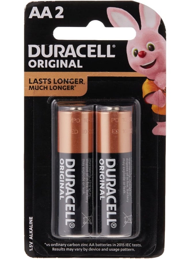 Duracell بطارية دوراسيل الأصلية AA عبوة 2 بدون زئبق تدوم طويلاً - Image 1