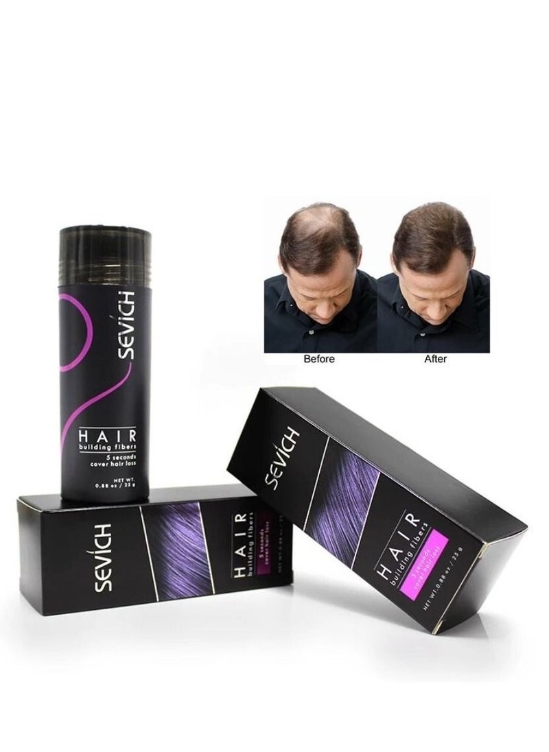 Sevich Hair Building Fibers Instant Remedy for Hair Loss Hair Fiber Powder For Thinning Hair & Bald Spots Hair Concealer Powder For Women & Men 25g (Dark Brown)  - Image 2