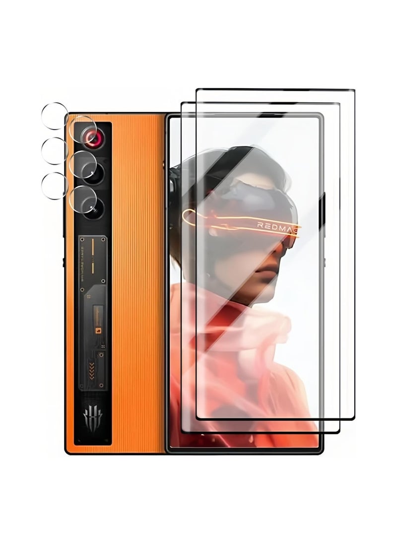 General Screen Protector Compatible with ZTE Nubia Red Magic 10 Air 2025, [2+2 Pack] Screen Protectors and HD Camera Lens Protectors Tempered Glass, Scratch Resistant, Bubble Free  - Image 1