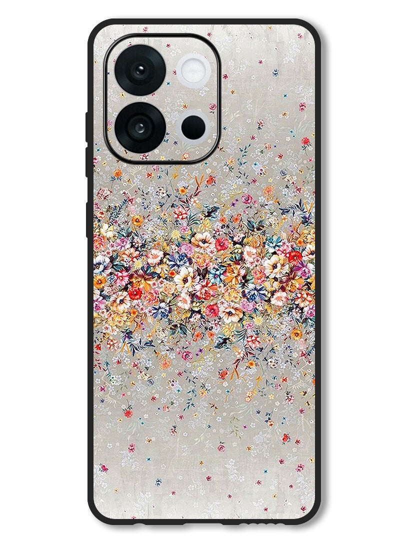 Theodor Case Compatible with OnePlus 13T 6.32 Inch Protection Shockproof Bumper Cover Small Flowers Abstract Art - Image 1