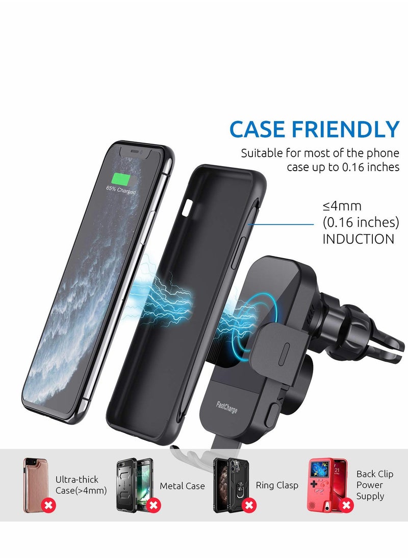 Generic - 15W Fast Wireless Car Charger with Auto Clamping for iPhone & Samsung Galaxy - Compatible with iPhone 14/13/12/11 Pro Max, Galaxy S22/S21/S20/S10+ & Note 9 - Image 1