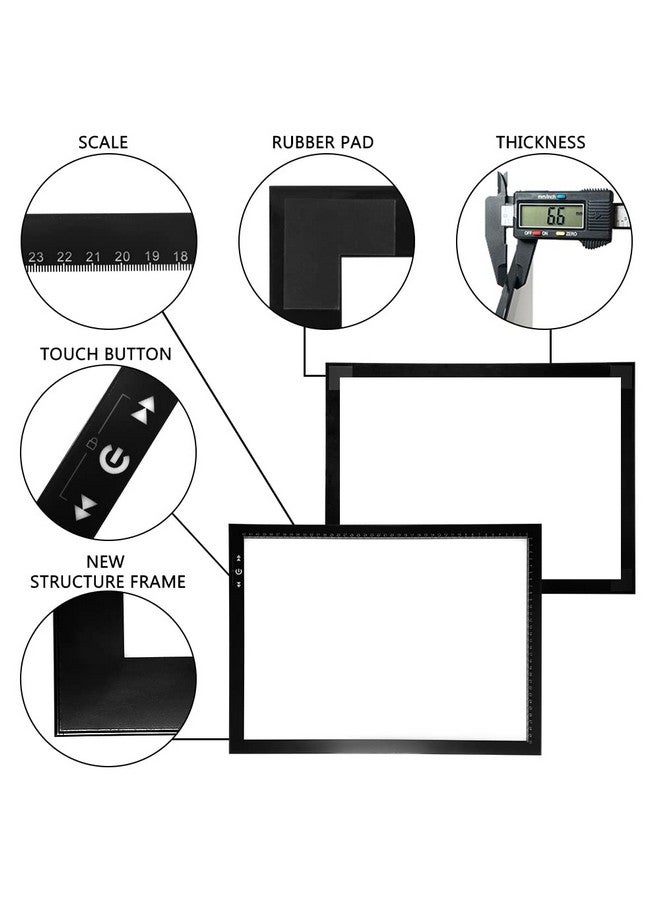 HSK A3 Artist Tracing Light Box Copy Table 12V1A Adapter Power Dimmerable 6000 Lux Lock Button Artcraft Light Pad For Tatto Drawing Sketching Animation Diamond Painting - Image 3
