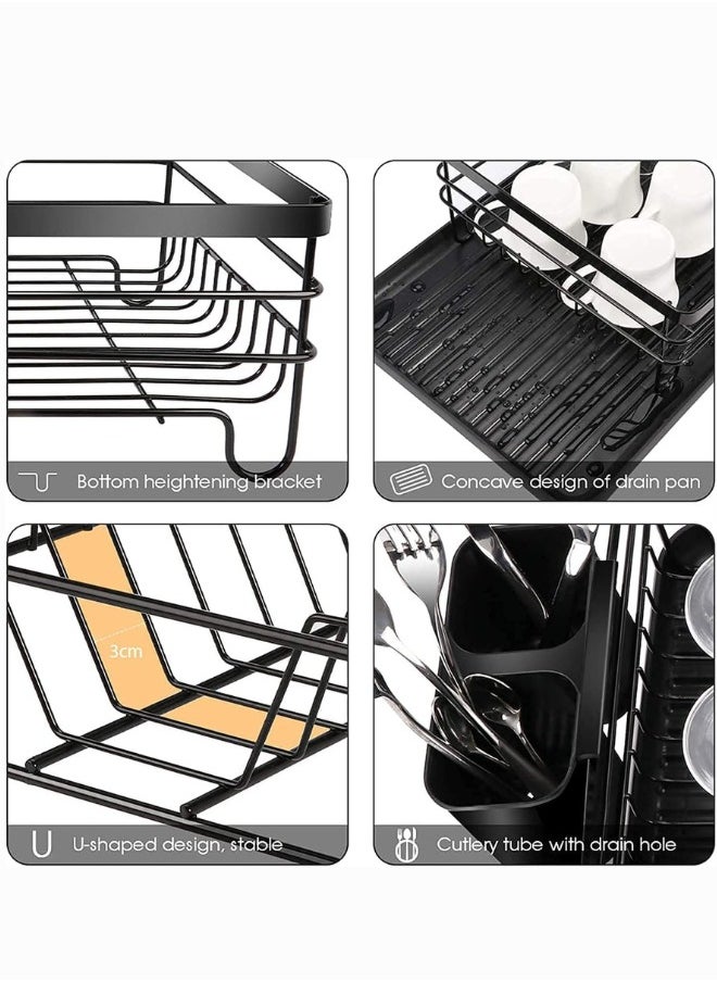 S2C Dish Rack Dish Drying Stand Dish Drainer Plate Rack Dish rake Kitchen Organizer Dish Drying Rack Countertop Large Antibacterial Kitchen Utensils Dish racks Dish Stand  - Image 5