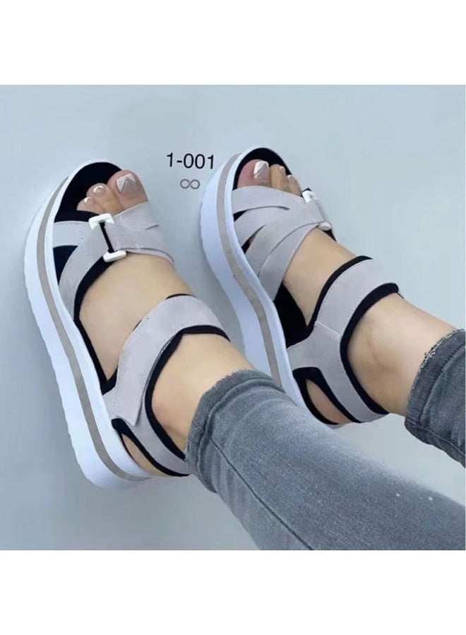 NIBEMINENT Summer  Women sandals Open Toe Fashion Heels Comfortable  Womens Wedge Footwear Fashion Lightweight Women's sandalias
