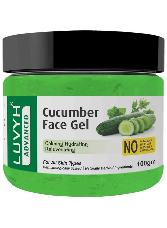 Luvyh Cucumber Face Gel Skin Mustiorizer 100 g, Skin Hydrating Soothing Light Weight Formula, Helps Reduce Redness, Puffiness & Blemishes - Image 1