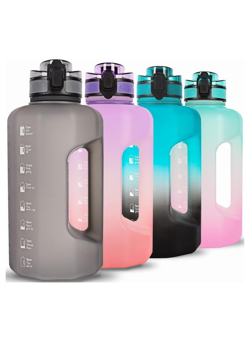 جيفو بوا زجاجة مياه كبيرة بسعة 2.2 لتر مع مقبض ومضادة للتسرب وخالية من مادة BPA بسعة كبيرة وإبريق للمشروبات اليومية للياقة البدنية في صالة الألعاب الرياضية - Image 1