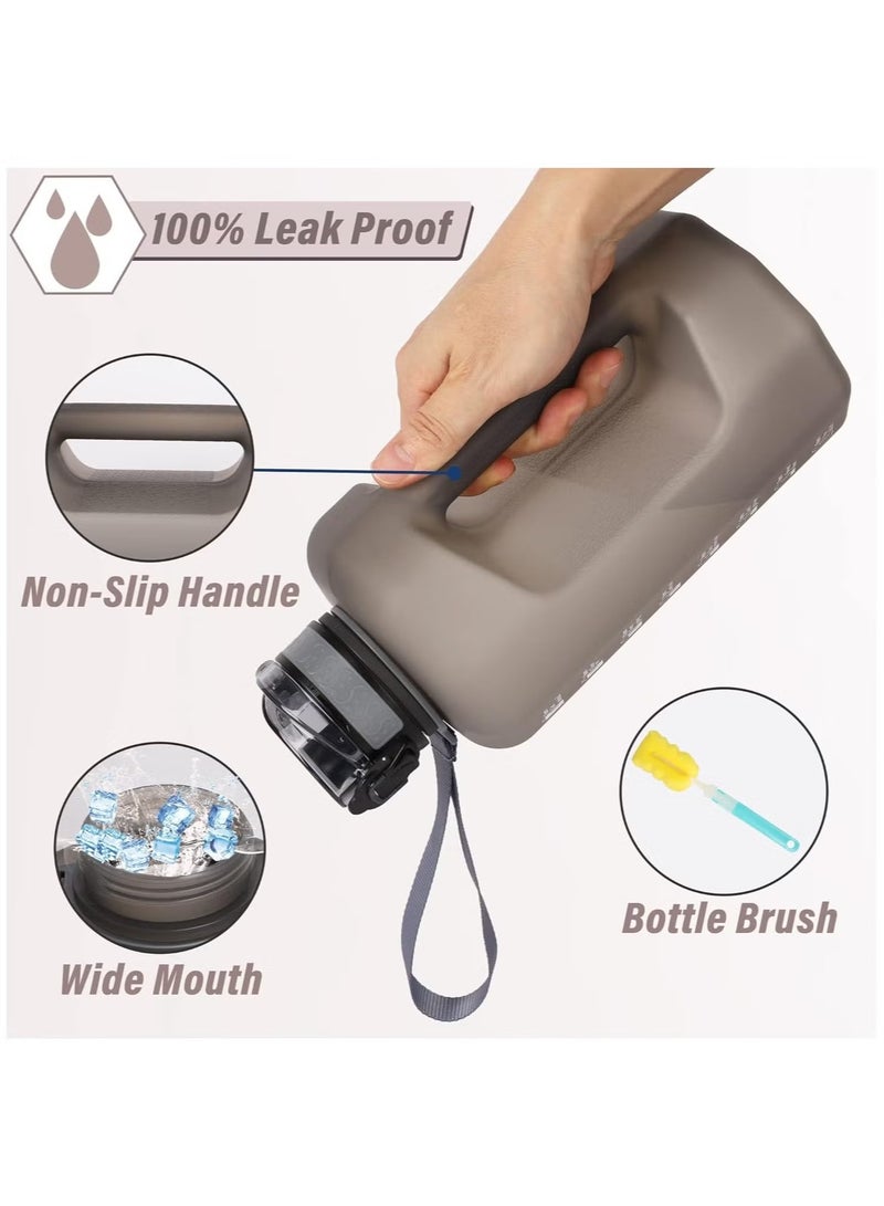 جيفو بوا زجاجة مياه كبيرة بسعة 2.2 لتر مع مقبض ومضادة للتسرب وخالية من مادة BPA بسعة كبيرة وإبريق للمشروبات اليومية للياقة البدنية في صالة الألعاب الرياضية - Image 3