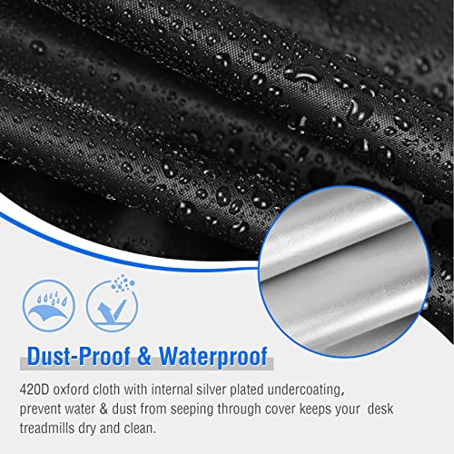 Aidetech Under Desk Treadmill Cover, Dust-Proof Walking Pad Cover, Waterproof Protective Cover for Walking Treadmill Office Under Desk-55L x 27W x6H Inch(Cover only) - Image 4
