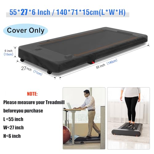 Aidetech Under Desk Treadmill Cover, Dust-Proof Walking Pad Cover, Waterproof Protective Cover for Walking Treadmill Office Under Desk-55L x 27W x6H Inch(Cover only) - Image 2
