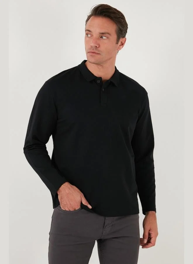 Buratti  Buratti Stretch Cotton Regular Fit Button-Down Polo Collar Sweatshirt Men's SWEAT 5905727 for Men | Best Price UAE