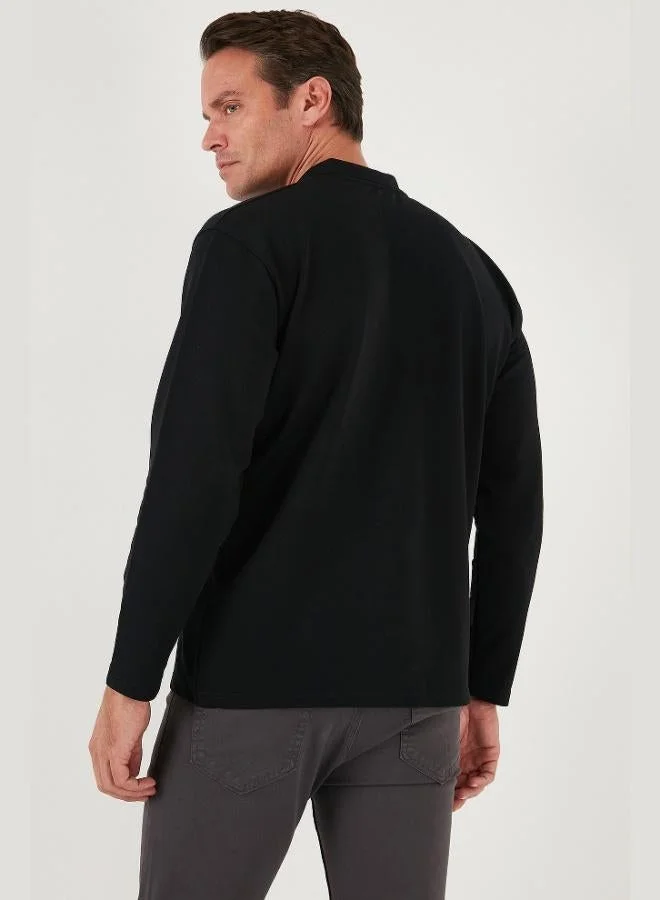 Buratti  Buratti Stretch Cotton Regular Fit Button-Down Polo Collar Sweatshirt Men's SWEAT 5905727 for Men | Best Price UAE