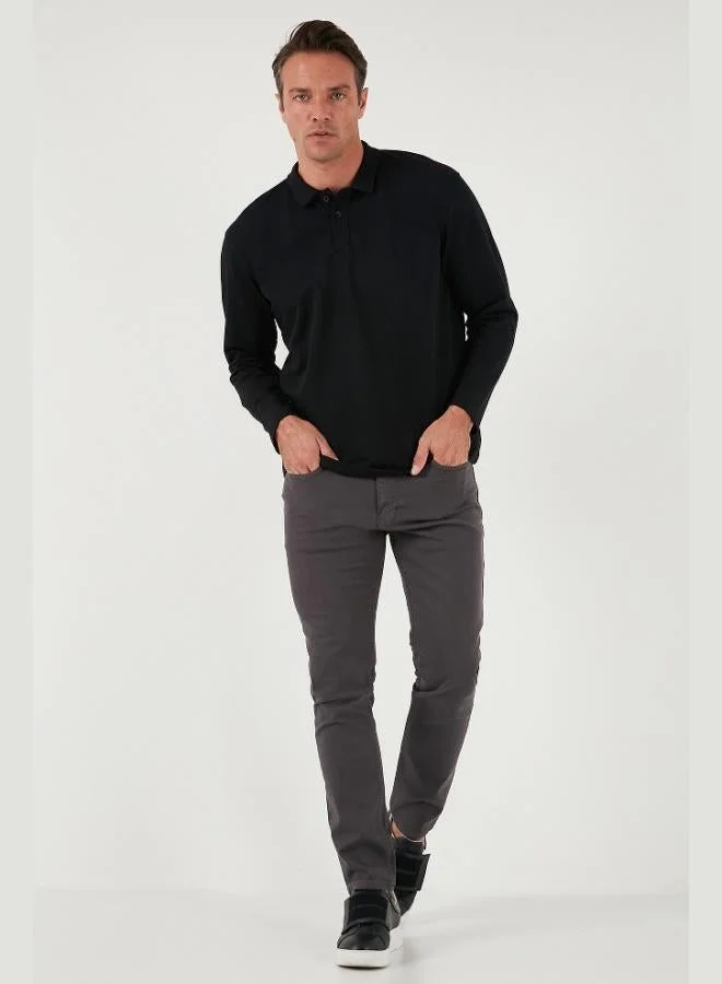 Buratti  Buratti Stretch Cotton Regular Fit Button-Down Polo Collar Sweatshirt Men's SWEAT 5905727 for Men | Best Price UAE