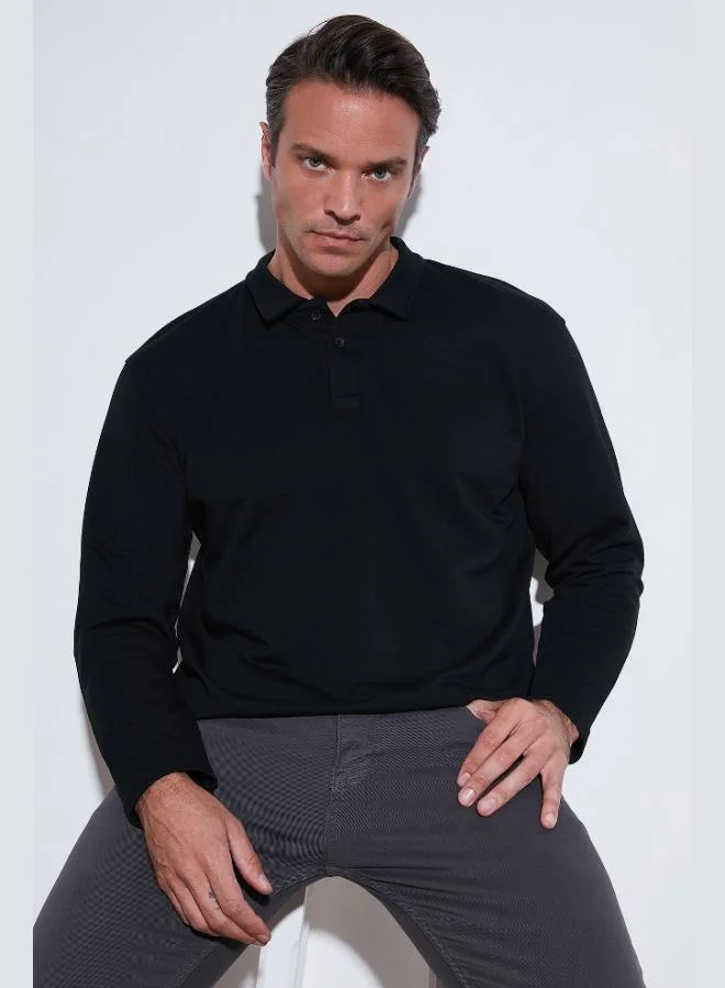 Buratti  Buratti Stretch Cotton Regular Fit Button-Down Polo Collar Sweatshirt Men's SWEAT 5905727 for Men | Best Price UAE