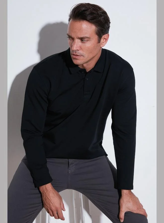 Buratti  Buratti Stretch Cotton Regular Fit Button-Down Polo Collar Sweatshirt Men's SWEAT 5905727 for Men | Best Price UAE