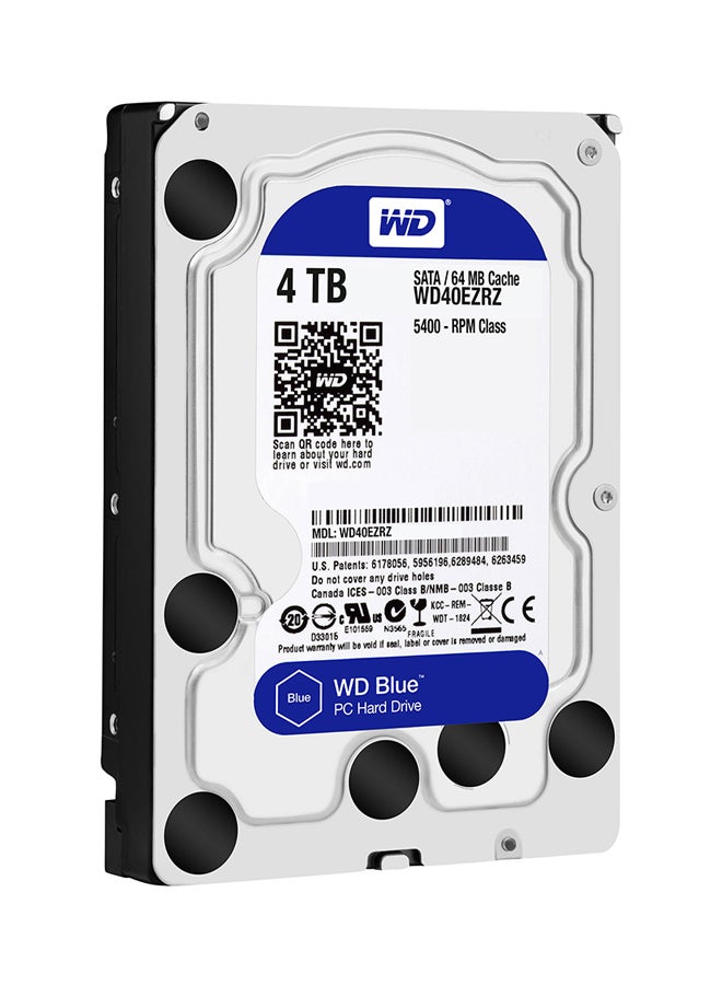 محرك الأقراص الصلبة WD بلو لأجهزة الكمبيوتر سعة 4 تيرابايت - طراز WD40EZRZ 4 TB