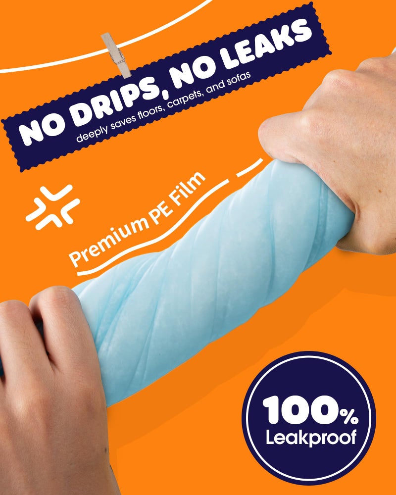 Powools Puppy Pads - Super Absorbent & Spill-Proof Pee Pads for Dogs with 6-Layer Material, Quick-Dry & Hassle-Free Potty Pads for Floors, Furniture, Vehicle, 22" Ã— 22", 100 Packs - Image 4