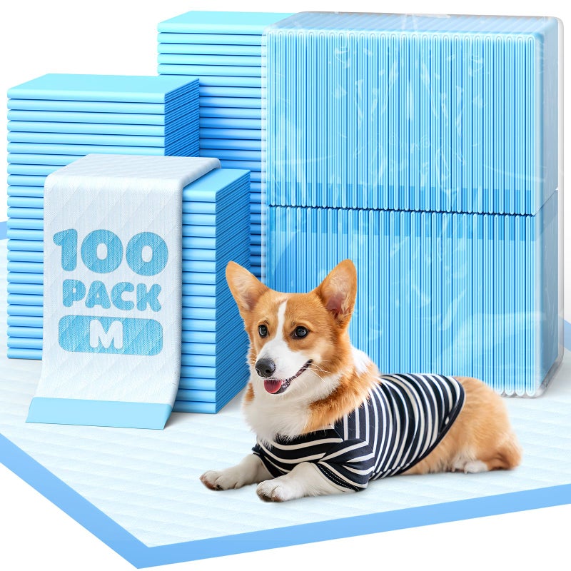 Powools Puppy Pads - Super Absorbent & Spill-Proof Pee Pads for Dogs with 6-Layer Material, Quick-Dry & Hassle-Free Potty Pads for Floors, Furniture, Vehicle, 22" Ã— 22", 100 Packs - Image 1