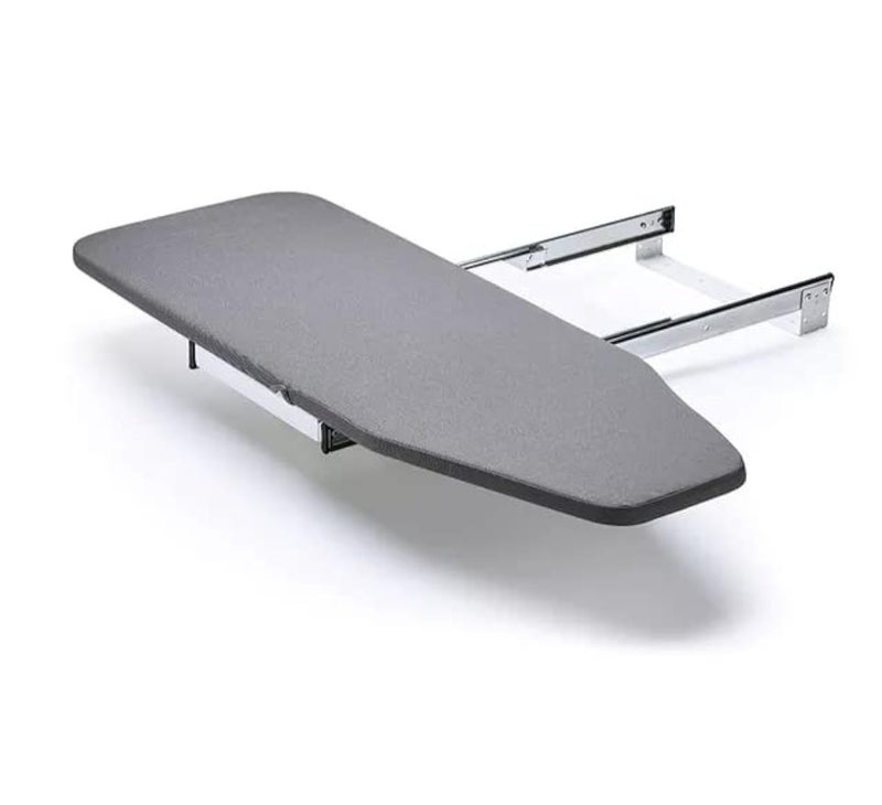 rigwell lifetime Rigwell Lifetime Metal Ironing Board Space Saver for Modular Wardrobe Adjustable Closet PullOut Stow Away in The Cabinet Retractable Board180 Degree Rotation Foldable 395L x 43W x 5H INCHES  - Image 1