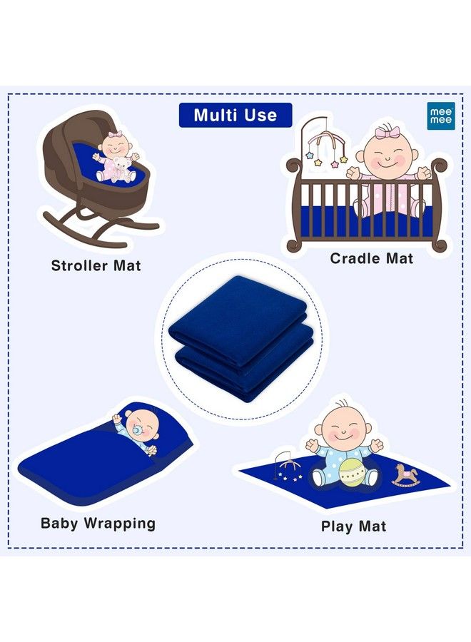 mee mee حصيرة قابلة لإعادة الاستخدام مقاومة للماء؛ شرائح جافة فائقة الامتصاص؛ واقي سرير عبوة من 2 (70سم × 100سم) (أزرق ملكي متوسط) - Image 5