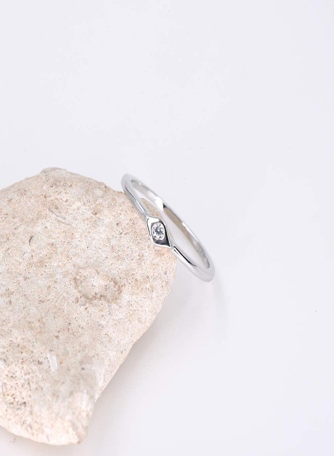 LEMON GRASS Sterling Silver Evil Eye Dainty Ring Size 8 - Image 5