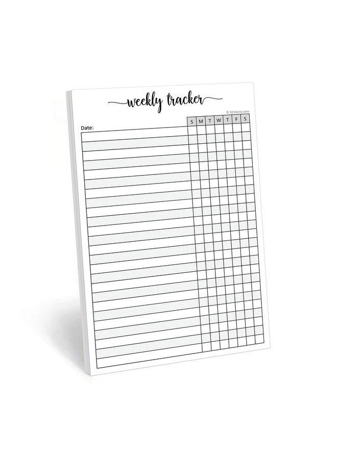 321 دن مفكرة تتبع أسبوعية - 50 ورقة (5.5 بوصة × 8.5 بوصة) - أوراق قابلة للتمزيق لتتبع العادات وأيام الأسبوع، مخطط تنظيمي - صنع في الولايات المتحدة الأمريكية - نص بسيط - Image 1