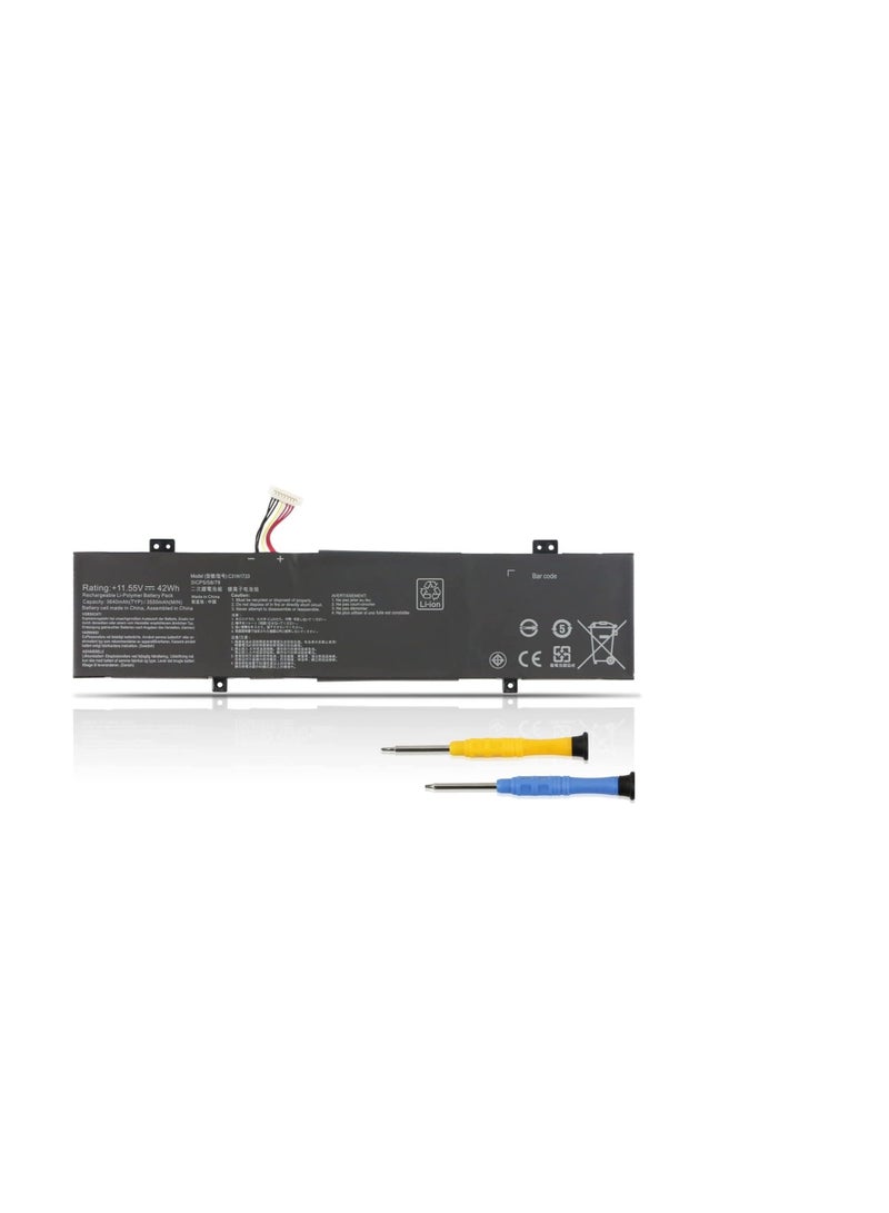 Terabyte بطارية بديلة C31N1733 متوافقة مع سلسلة Asus Vivobook Flip 14 TP412FA TP412UA TP412FA-DB72T TP412FA-EC011T TP412FA-EC013T TP412FA-EC020T TP412UA-0061B8130U TP412UA-1B - Image 2