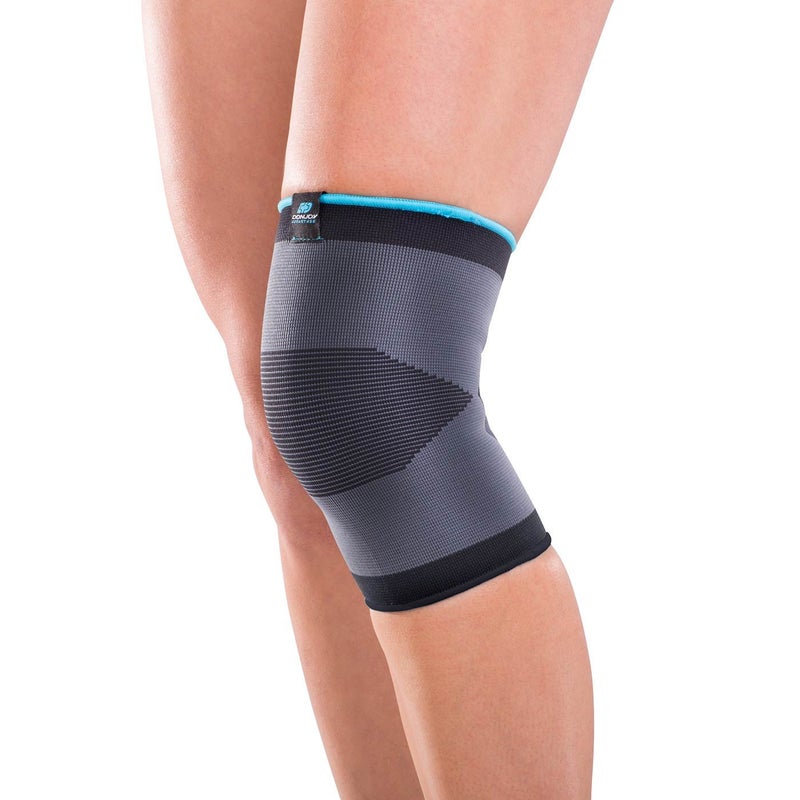 Advantage DA161KS01BLKL Slipon Elastic Knee Sleeve for Sprains Strains Swelling Soreness Arthritis Easy to Apply Stretch Elastic with Expansion Panels Black Small fits 13 to 14