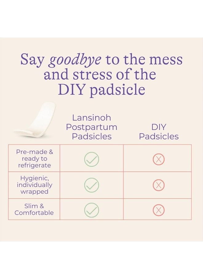 Lansinoh Postpartum Cooling Pads, Perineal Ice Packs, 12 Count, Witch Hazel Pads for Postpartum Care, Postpartum Essentials Padsicles with Cooling and Comforting Aloe Vera  - Image 3